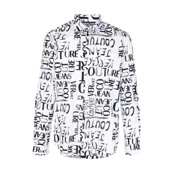 Versace Jeans Couture Baroque Print White Long-Sleeved Shirts - NWT